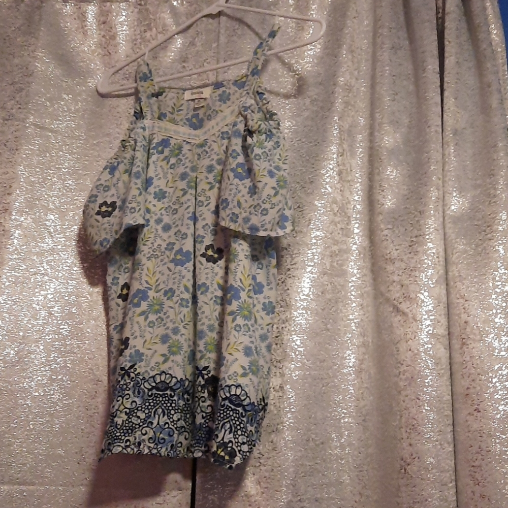 Kids XL off the shoulder short sleeve  floral shir